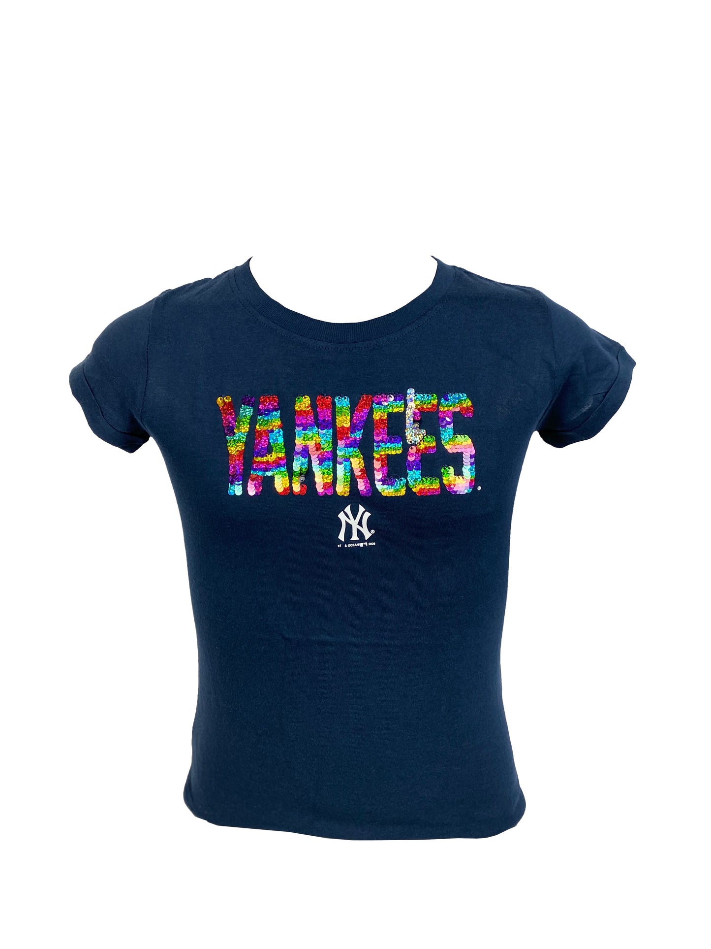 NEW YORK YANKEES GIRLS SEQUINS T-SHIRT