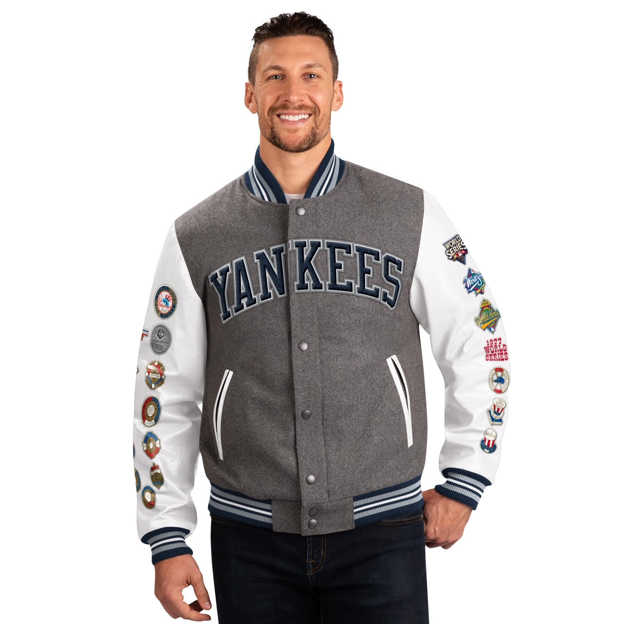 CHAQUETA CHALLENGER VARSITY DE LOS NEW YORK YANKEES PARA HOMBRE 