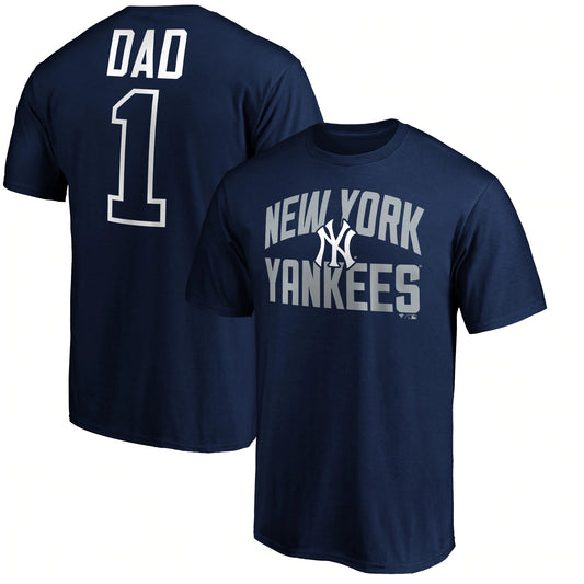 NEW YORK YANKEES MEN'S NUMBER 1 DAD T-SHIRT