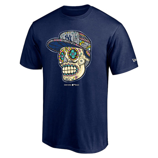 CAMISETA DE CALAVERA DE AZÚCAR DE HOMBRE DE LOS YANKEES DE NUEVA YORK