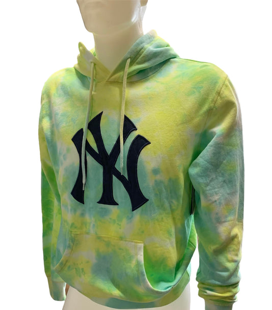 NEW YORK YANKEES MEN'S NEON TIE DYE HOODIE SWEATSHIRT