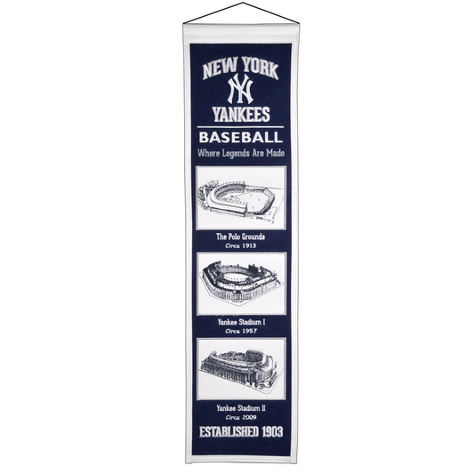 NEW YORK YANKEES STADIUM EVOLUTION BANNER