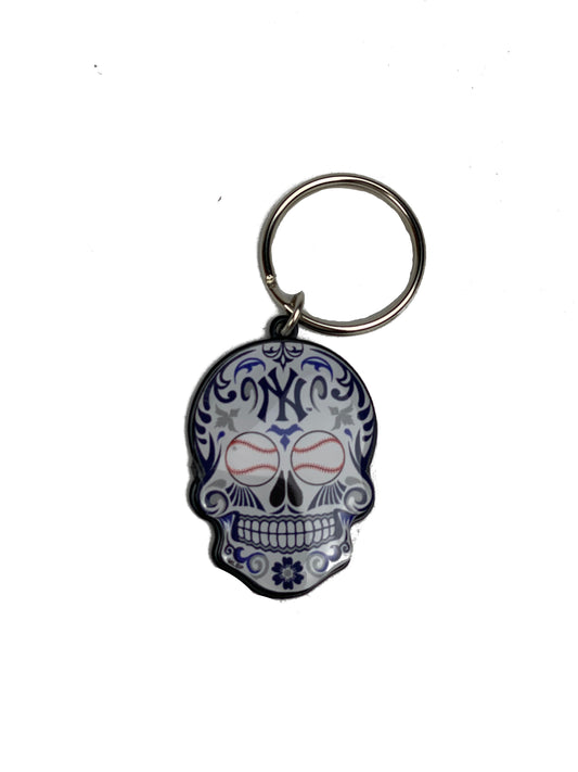 NEW YORK YANKEES SUGAR SKULL KEYCHAIN