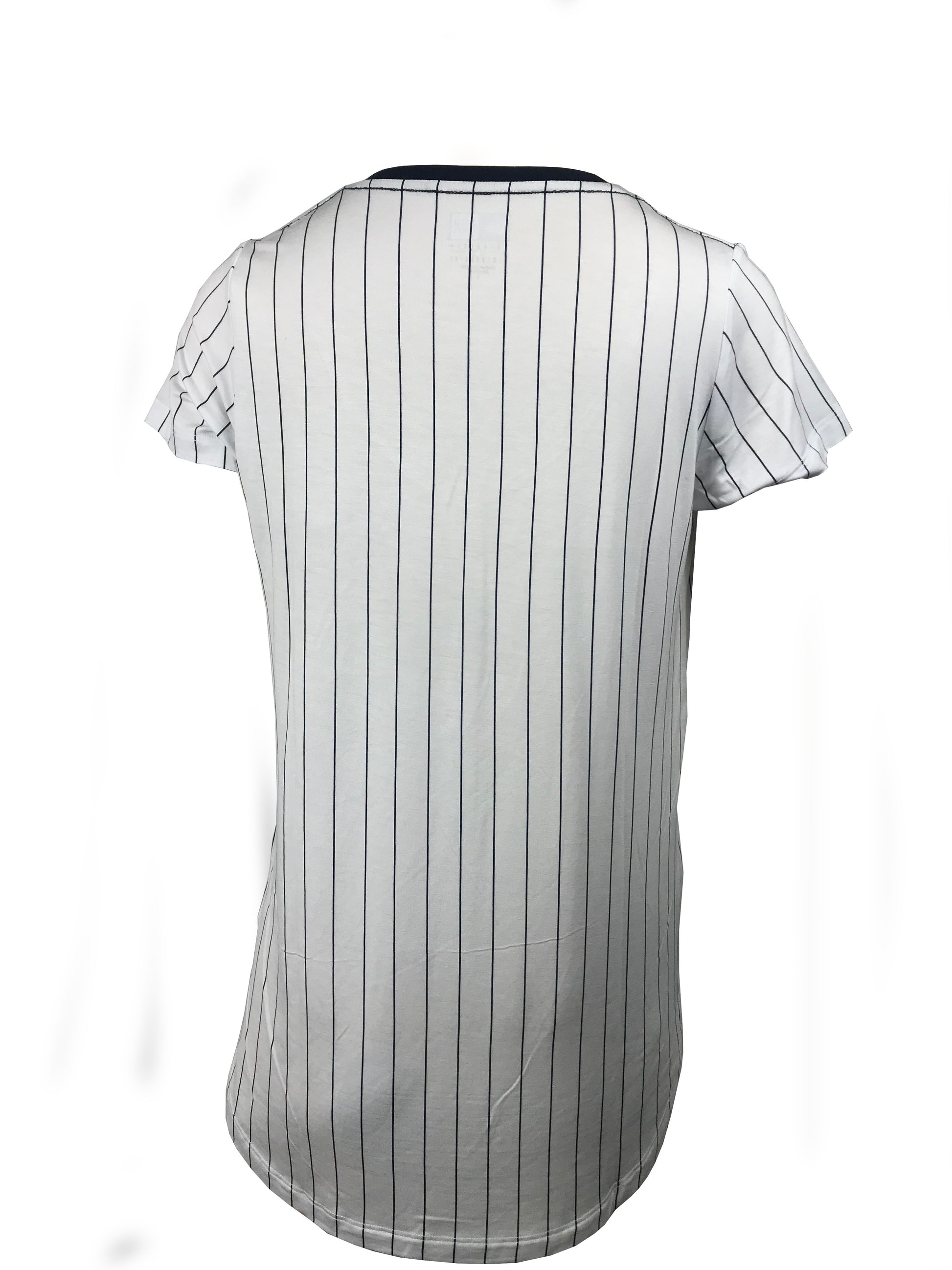 FIFTH&OCEAN New York Yankees Women's Pinstripe T-Shirt 20 Wht / 2XL