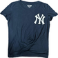 NEW YORK YANKEES WOMEN'S STAMPED FRONT KNOT T-SHIRT