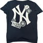 NEW YORK YANKEES WOMEN'S STAMPED FRONT KNOT T-SHIRT
