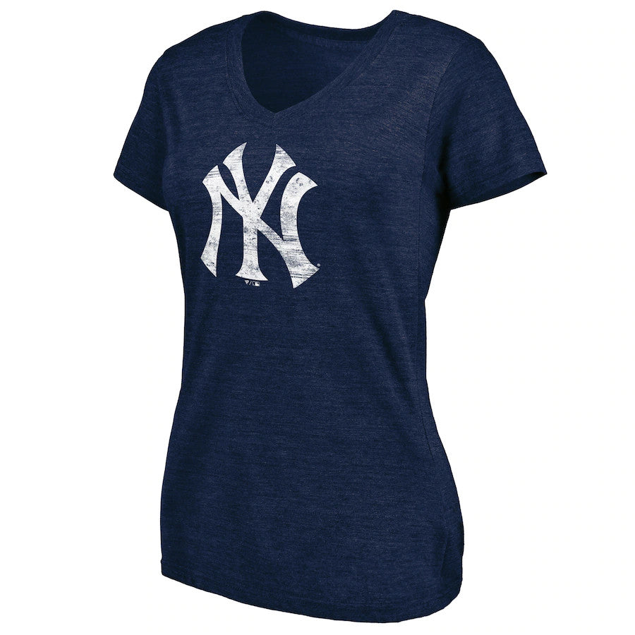 CAMISETA DE MUJER CON LOGOTIPO DESGASTADO DE LOS NEW YORK YANKEES