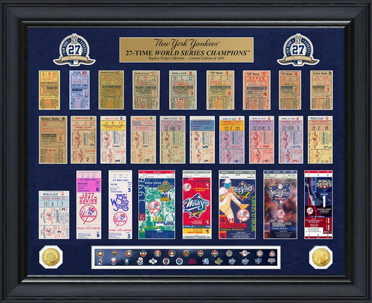 COLECCIÓN DE MONEDAS Y BOLETOS DE ORO DELUXE DE LA SERIE MUNDIAL DE LOS YANKEES DE NUEVA YORK