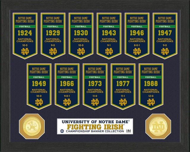 NOTRE DAME FIGHTING IRISH BANNER COLLECTION PHOTO