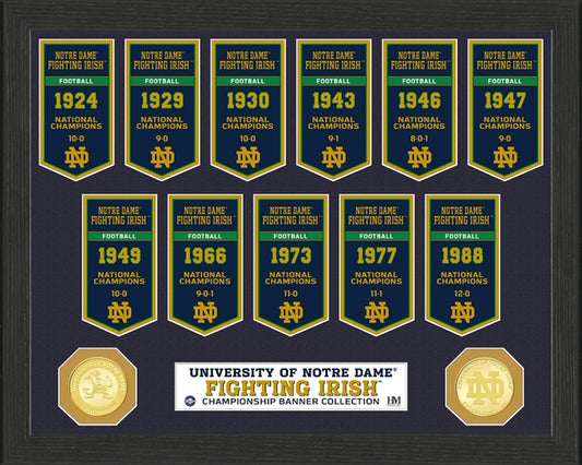 NOTRE DAME FIGHTING IRISH BANNER COLLECTION PHOTO
