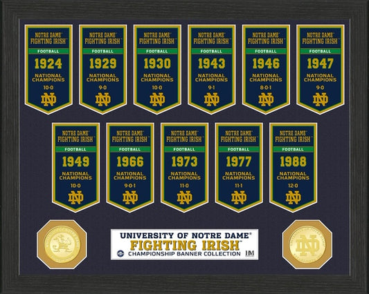 NOTRE DAME FIGHTING IRISH BANNER COLLECTION PHOTO