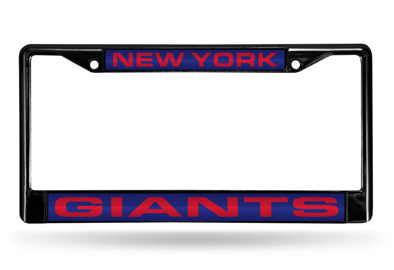 NEW YORK GIANTS BLACK LASER LICENSE PLATE FRAME