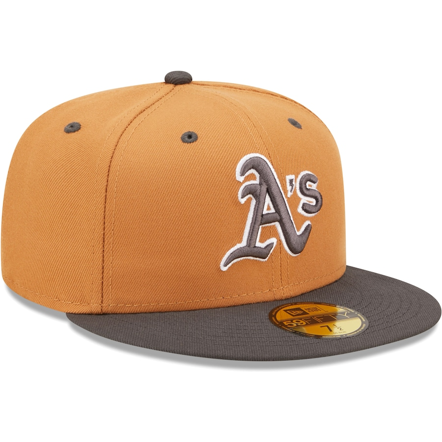 OAKLAND ATHLETICS 2-TONE COLOR PACK 59FIFTY FITTED HAT - BROWN/ CHARCOAL