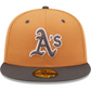OAKLAND ATHLETICS 2-TONE COLOR PACK 59FIFTY FITTED HAT - BROWN/ CHARCOAL