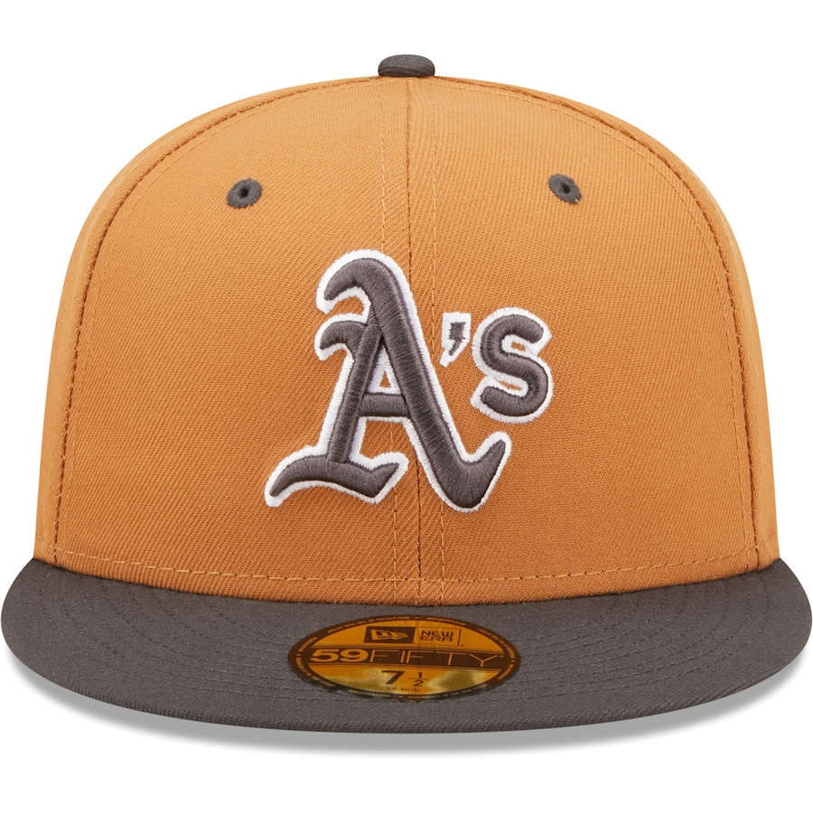 OAKLAND ATHLETICS 2-TONE COLOR PACK 59FIFTY FITTED HAT - BROWN/ CHARCOAL