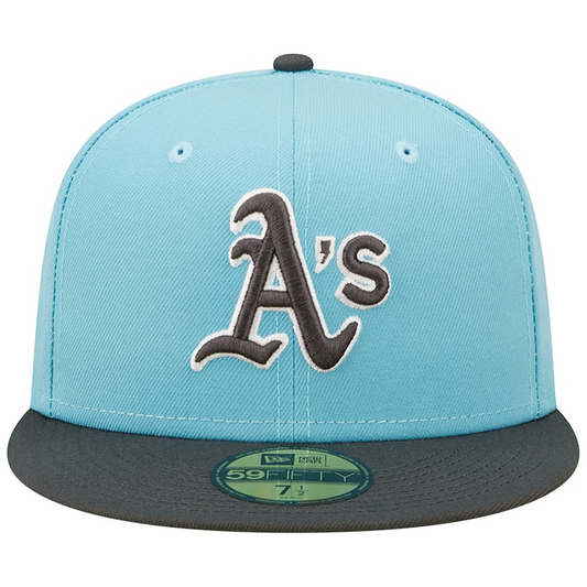 PAQUETE DE COLORES DE 2 TONOS 59FIFTY GORRA AJUSTADA OAKLAND ATHLETICS - AZUL CLARO/CARBÓN