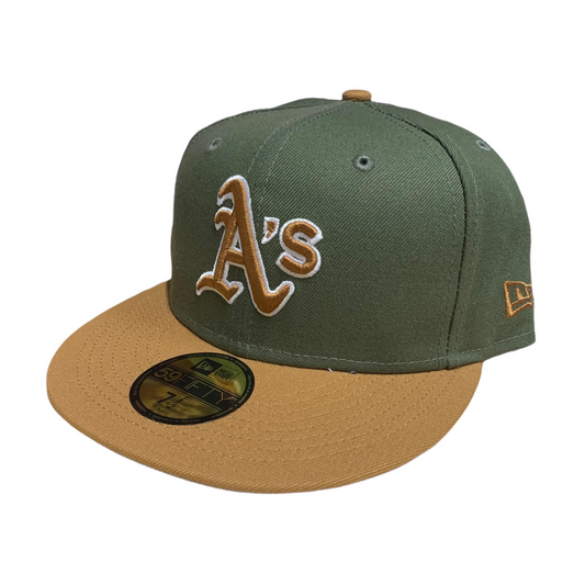 OAKLAND ATHLETICS PAQUETE DE COLOR DE 2 TONOS 59FIFTY FITTED - OLIVA/MARRÓN