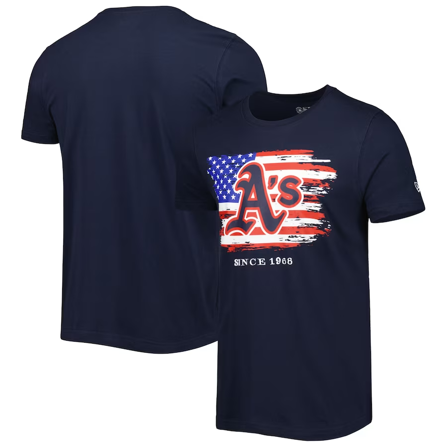 ATHLETICS MEN'S 2022 MLB 4TH OF JULY T-SHIRT