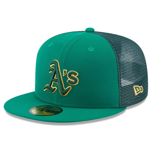 ATLETISMO DE OAKLAND 2023 ST. GORRA EQUIPADA 59FIFTY DEL DÍA DE PATRICIO