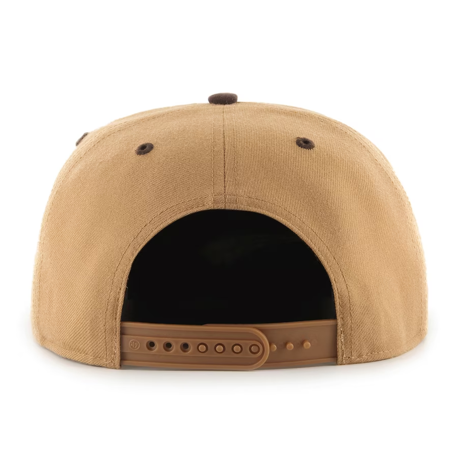 OAKLAND ATHLETICS 47' BRAND CAPTAIN ADJUSTABLE SNAPBACK HAT - CAMEL