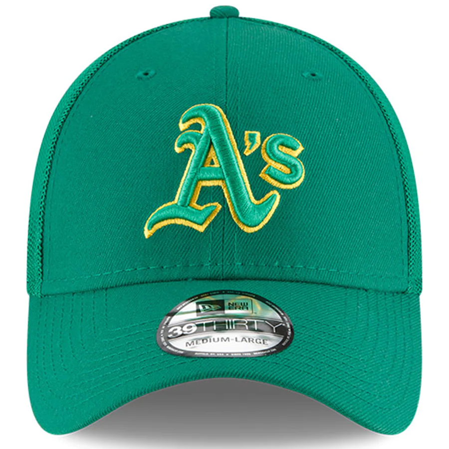 GORRA DE PRÁCTICA DE BATEO DE OAKLAND ATHLETICS 3930 AJUSTE FLEXIBLE