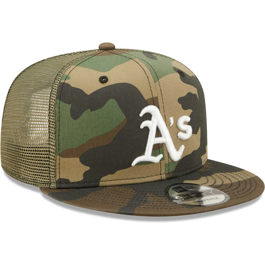 GORRA SNAPBACK 9FIFTY CAMO TRUCKER DE OAKLAND ATHLETICS