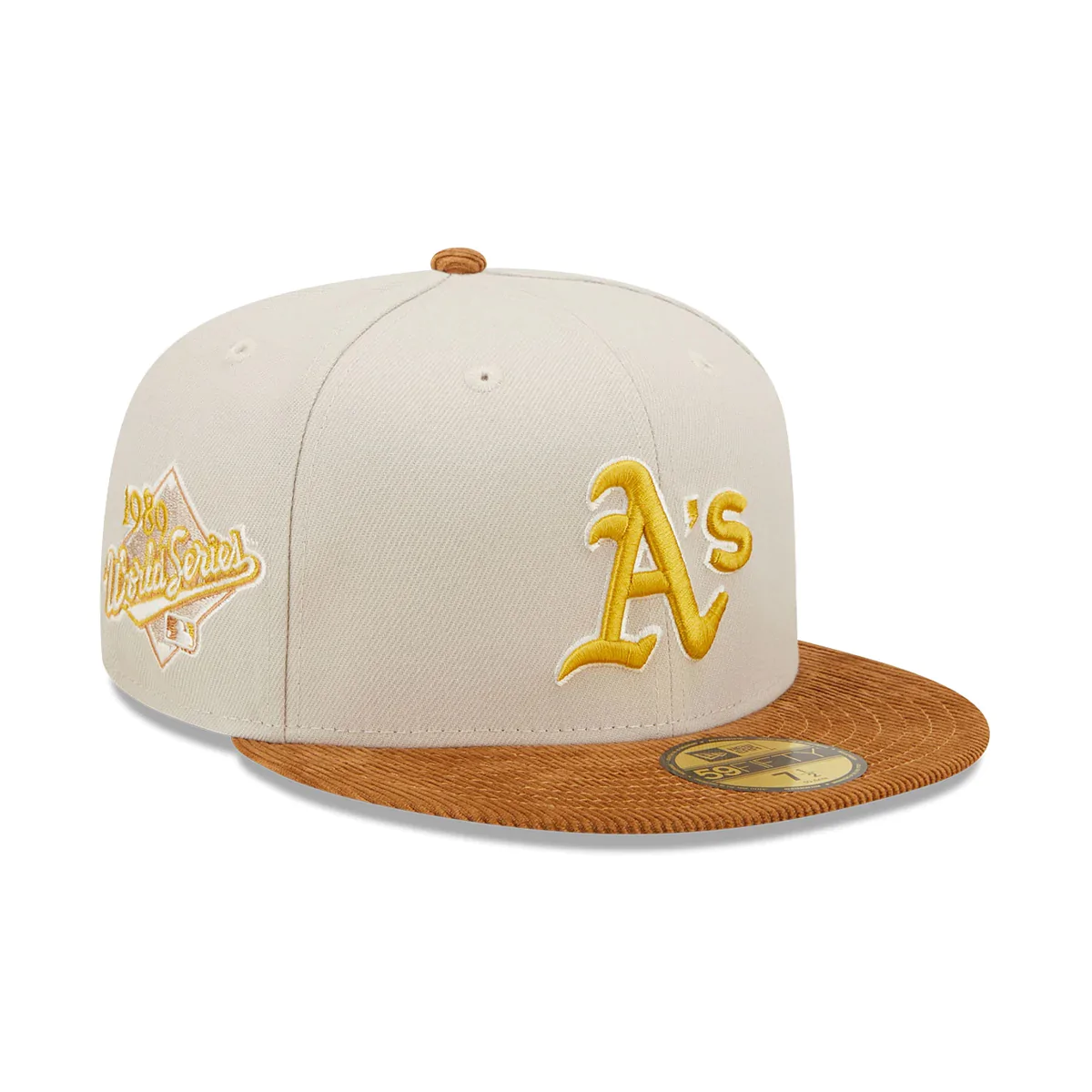OAKLAND ATHLETICS CORD VISOR 59FIFTY FITTED HAT (CORDUROY BRIM)