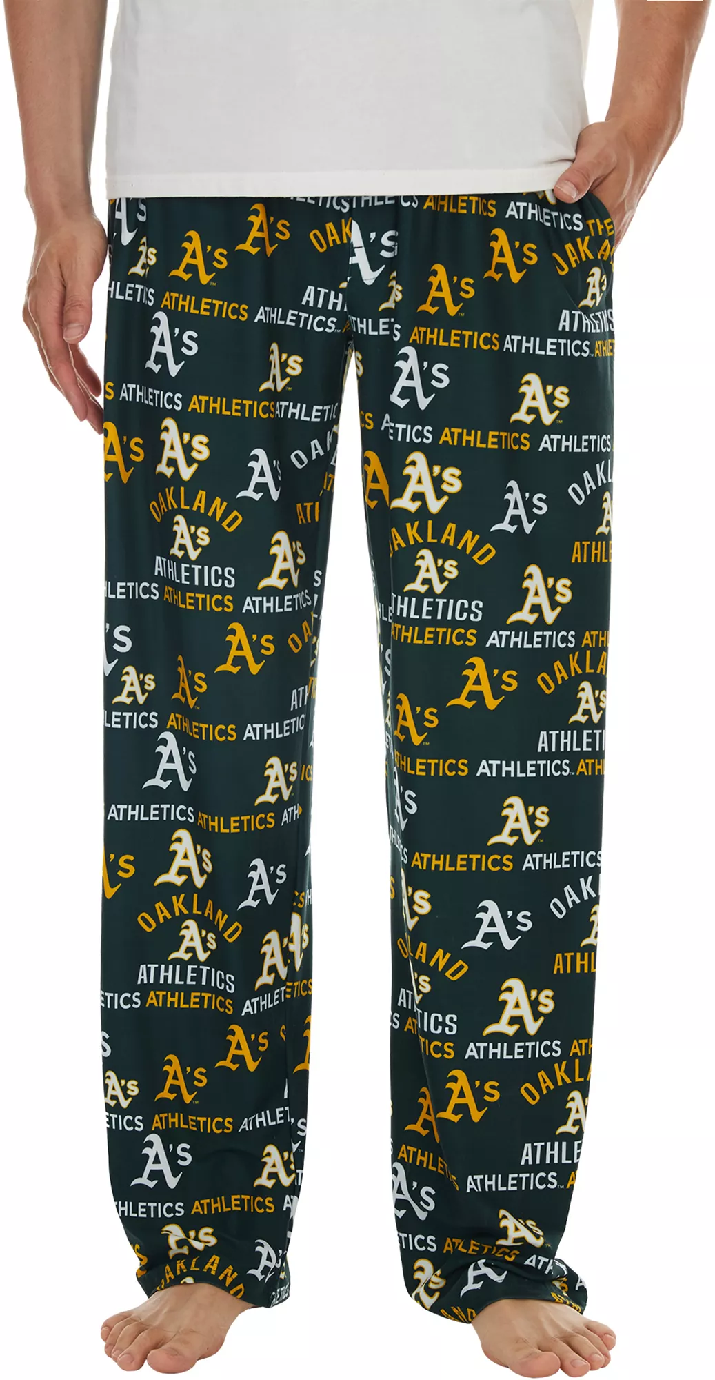 PANTALONES DE PIJAMA CON ESTAMPADO INSIGNIA DE OAKLAND ATHLETICS