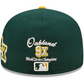 OAKLAND ATHLETICS LETTERMAN 59FIFTY FITTED HAT - GREEN/GOLD