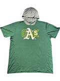 SUÉTER DE MANGA CORTA CON DOBLE LOGO Y CAPUCHA PARA HOMBRE OAKLAND ATHLETICS
