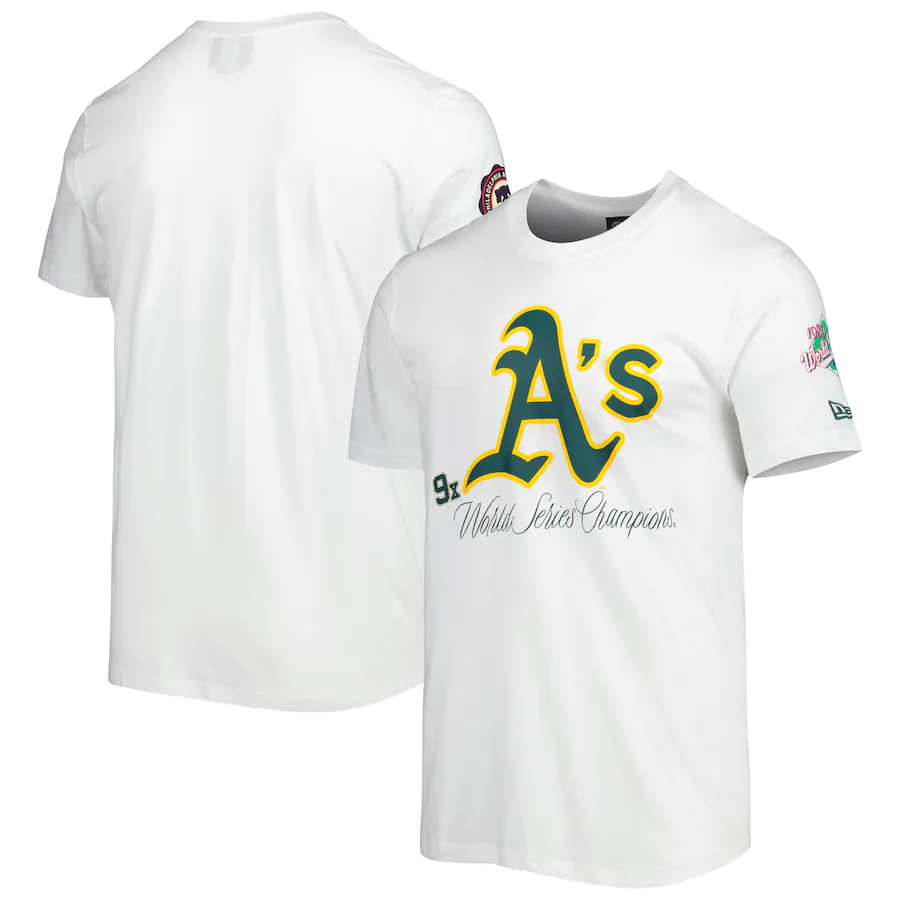 CAMISETA HISTORIC CHAMPS DE HOMBRE OAKLAND A'S - BLANCO