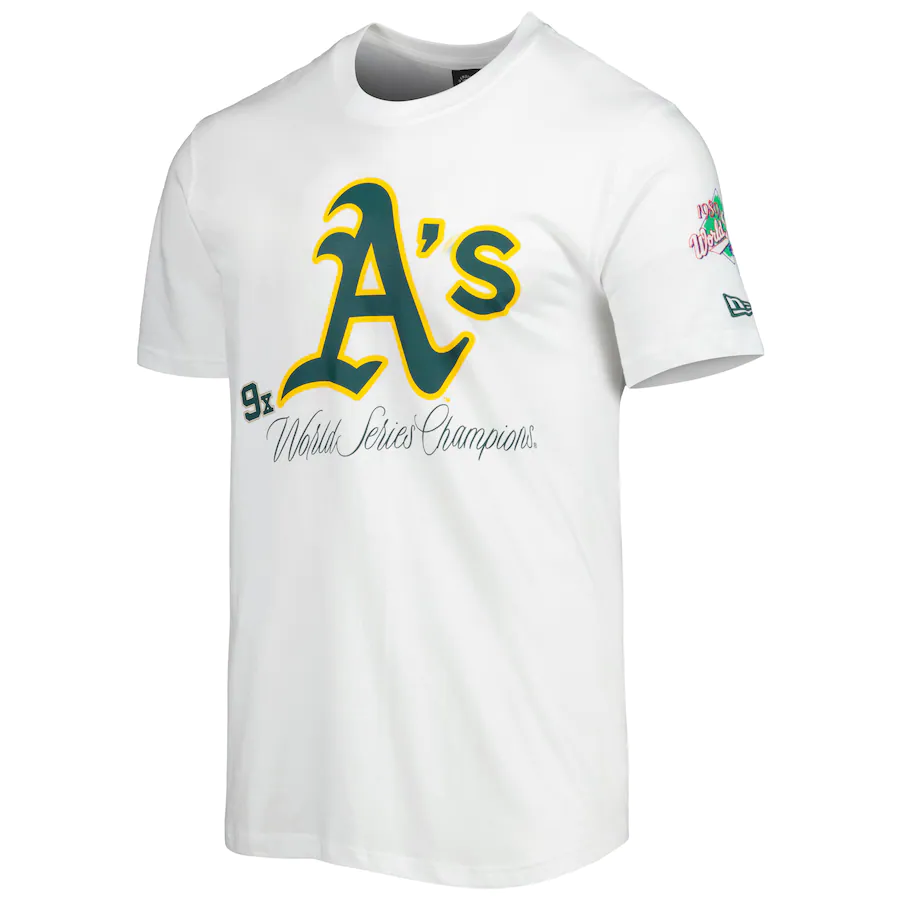 CAMISETA HISTORIC CHAMPS DE HOMBRE OAKLAND A'S - BLANCO