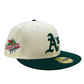 GORRA AJUSTADA 59FIFTY CON PARCHE RETRO OAKLAND ATHLETICS - CREMA/VERDE