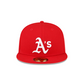 OAKLAND ATHLETICS SIDEPATCH WORLD SERIES 59FIFTY FITTED HAT - RED