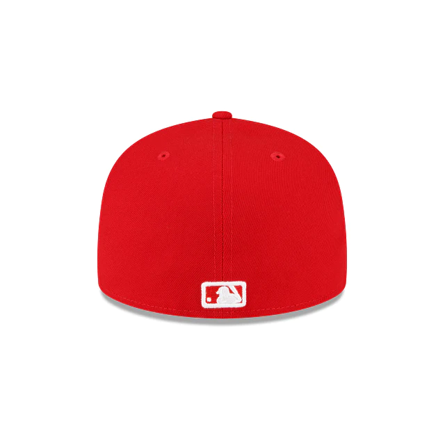 GORRA AJUSTADA 59FIFTY DE LA SERIE MUNDIAL CON PARCHE LATERAL DE OAKLAND ATHLETICS - ROJO