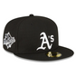 OAKLAND ATHLETICS SIDEPATCH WORLD SERIES PATCH 59FIFTY FITTED HAT - BLACK/ WHITE