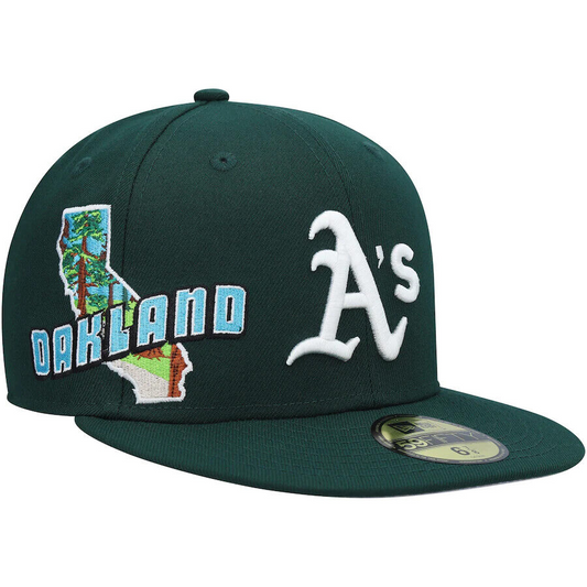 GORRA AJUSTADA 59FIFTY CON VISTA ESTADO DE OAKLAND ATHLETICS