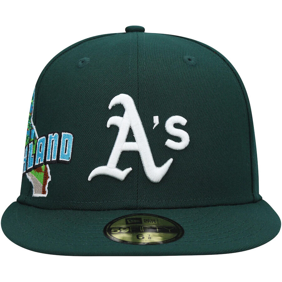 GORRA AJUSTADA 59FIFTY CON VISTA ESTADO DE OAKLAND ATHLETICS