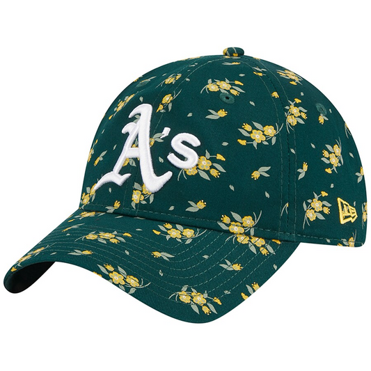 OAKLAND ATHLETICS WOMEN'S BLOOM 9TWENTY ADJUSTABLE HAT - GREEN