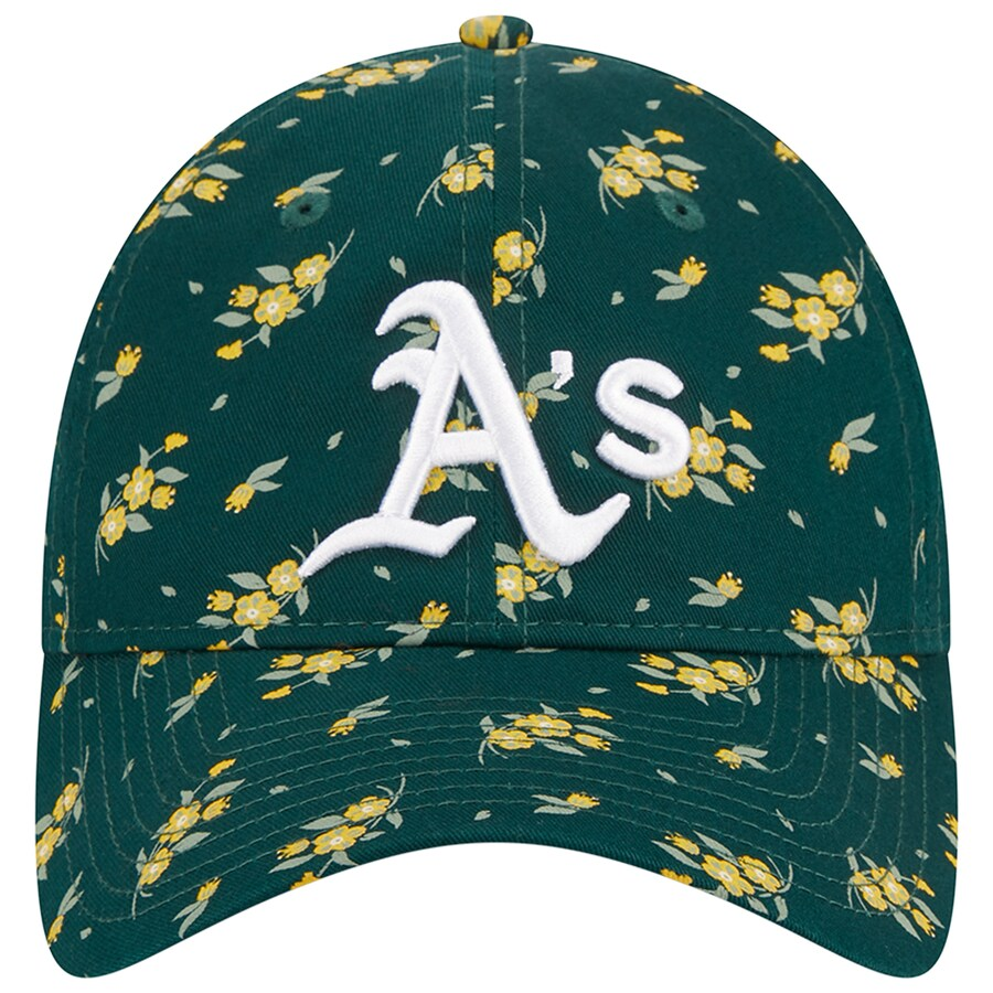 OAKLAND ATHLETICS WOMEN'S BLOOM 9TWENTY ADJUSTABLE HAT - GREEN