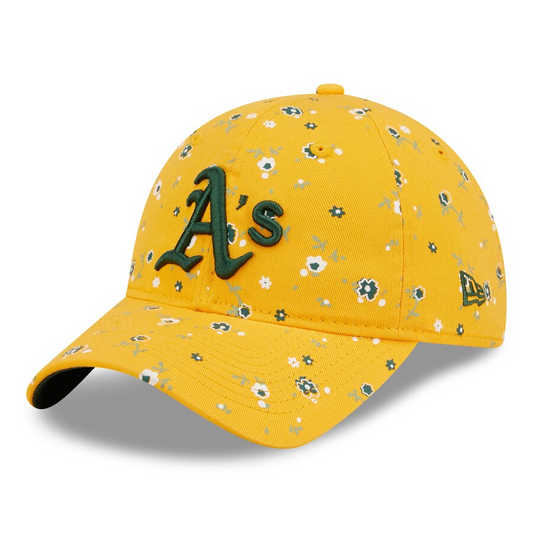 OAKLAND ATHLETICS WOMEN'S FLORAL 9TWENTY ADJUSTABLE HAT - GOLD