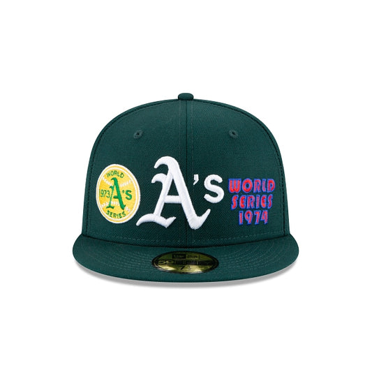 OAKLAND ATHLETICS WORLD CHAMPIONS 9085 59FIFTY FITTED