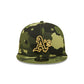 GORRA GORRA 9FIFTY DE LAS FUERZAS ARMADAS DE OAKLAND ATHLETICS 2022