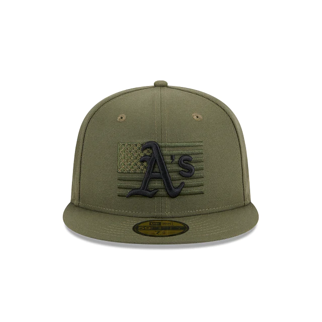 GORRA AJUSTADA 59FIFTY DE LAS FUERZAS ARMADAS 2023 DE OAKLAND ATHLETICS 2023