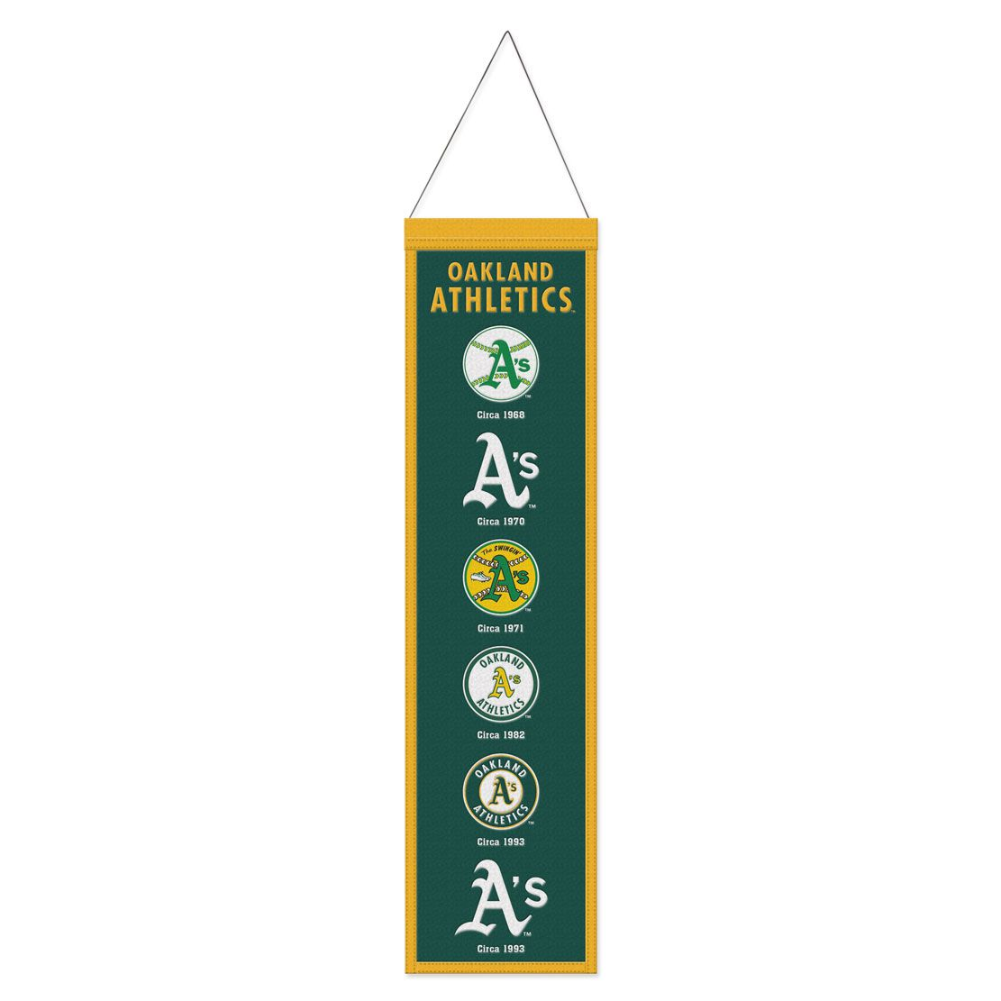 OAKLAND ATHLETICS 8" X 32" EVOLUTION WOOL BANNER