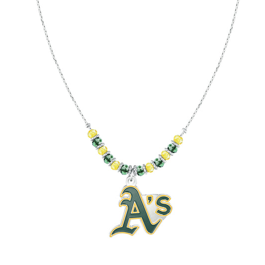 OAKLAND ATHLETICS BEADED COBRA NECKLACE