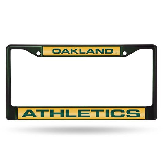 OAKLAND ATHLETICS DARK GREEN LASER LICENSE PLATE