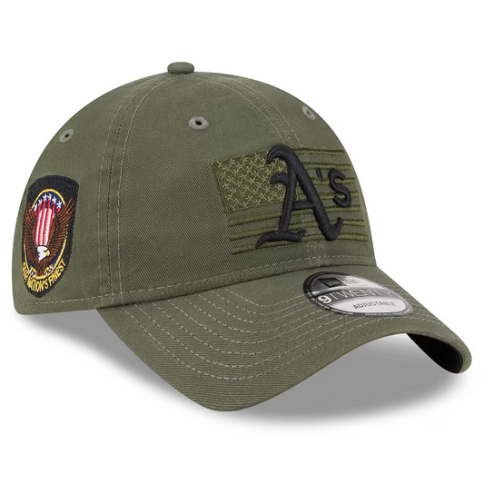 GORRA AJUSTABLE 9TWENTY DE LAS FUERZAS ARMADAS 2023 DE OAKLAND ATHLETICS 2023