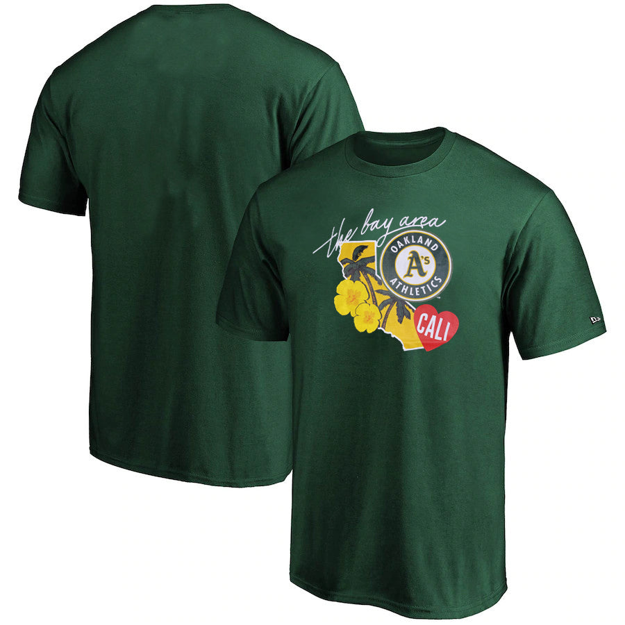 OAKLAND ATHLETICS MEN'S CITY CLUSTER T-SHIRT - GREEN