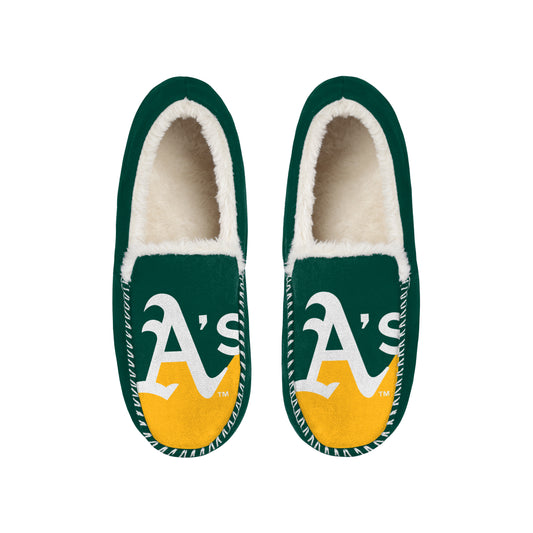 OAKLAND ATHLETICS MEN'S COLOR BLOCK MOCCASINS